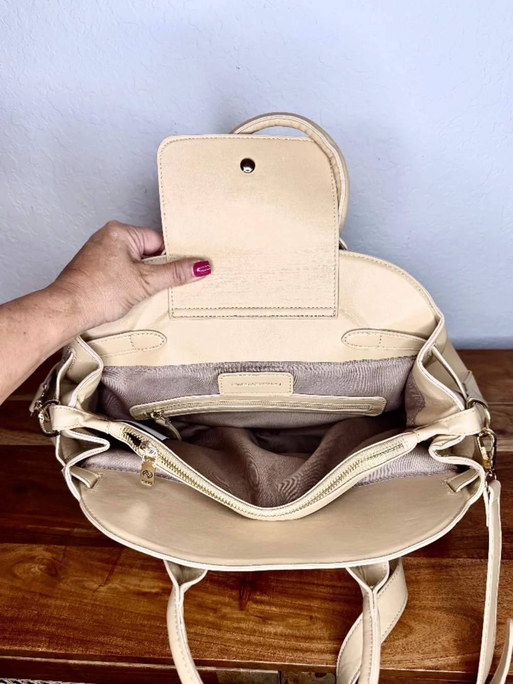 Adrienne Vittadini Large Dome Satchel Carryall Handbag